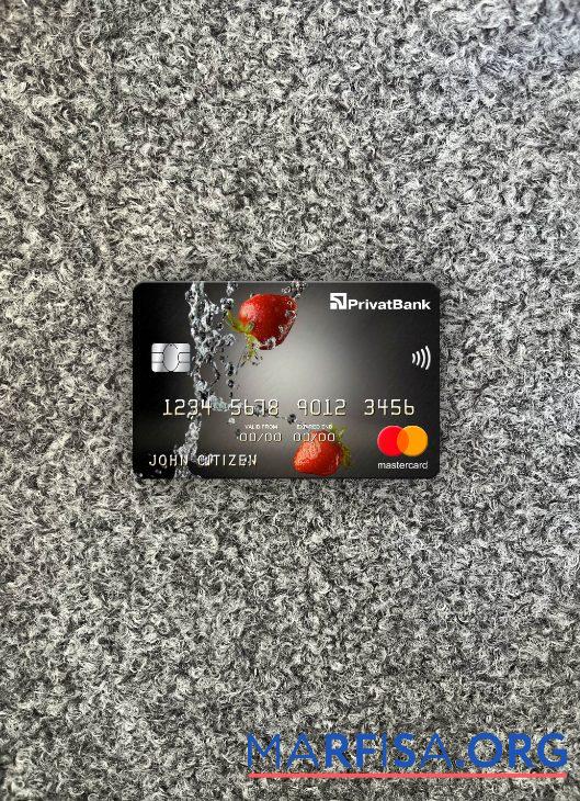 Downloadable Ukraine PrivatBank mastercard photolook front download for verification